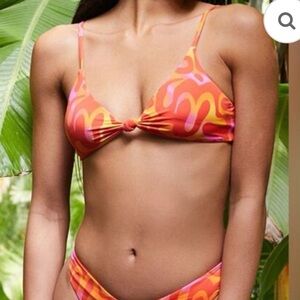 Dippin Daisys Zen bikini top in Stargazer/Red